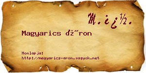 Magyarics Áron névjegykártya